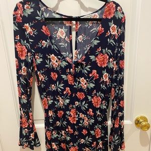 American Eagle Floral Romper